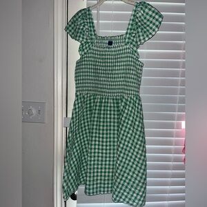 Green Gingham Woman’s Dress